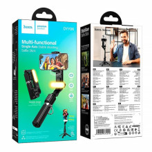 Монопод для селфи Hoco DYY06 трипод + съемный BT пульт + стабилизатор – Черный