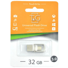 Флеш-накопитель T&G 104 Metal Series 2in1 USB 3.0 (USB-A/C) — 32GB – Серебряный