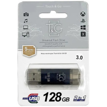 Флеш-накопитель T&G 009 Star Series 2in1 USB 3.0 (USB-A/C) — 128GB – Черный