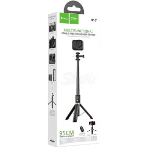 Монопод для селфи Hoco K101 Prestigio + съемный BT пульт – Черный