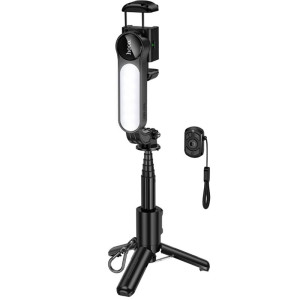 Монопод для селфи Hoco K90 Support axis smart+light – Черный