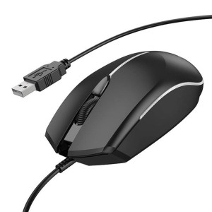 Мышь проводная Borofone BG10 Soaring – Черный