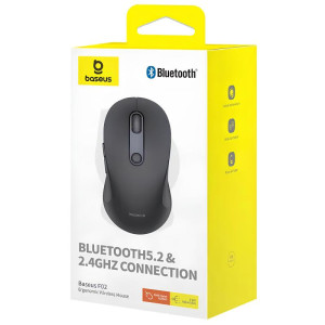 Мышь беспроводная Baseus F02 Ergonomic Bluetooth (B010555) – Черный