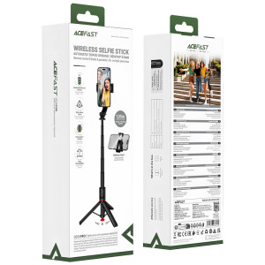 Монопод для селфі Acefast E42 трипод + знімний BT пульт – Чорний