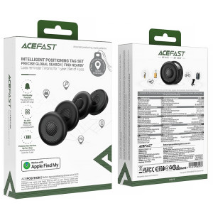 Трекер Acefast S1 Findy 230 mAh (4ps) – Чорний