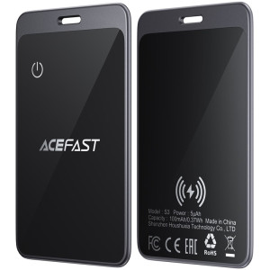 Трекер Acefast S3 Metal Card 100 mAh (2ps) – Сірий