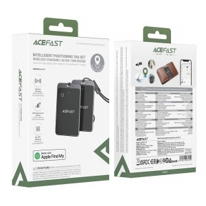 Трекер Acefast S3 Metal Card 100 mAh (2ps) – Сірий