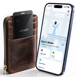 Трекер Acefast S3 Metal Card 100 mAh (2ps) – Сірий