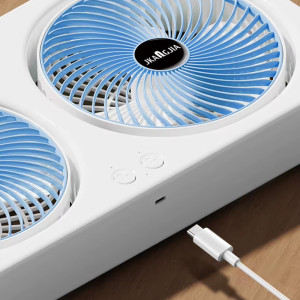 Настольный вентилятор F105 Dual-Fan Design 1800mAh