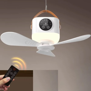 Портативний вентилятор D01 with LED and remote control 7200mAh