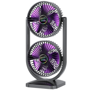 Настільний вентилятор S30 Dual-Fan 3000mAh – Чорний