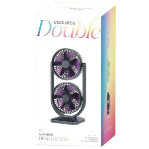 Настільний вентилятор S30 Dual-Fan 3000mAh – Чорний