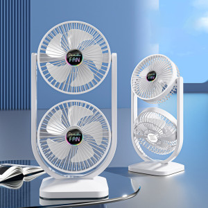 Настільний вентилятор S30 Dual-Fan 3000mAh – Білий
