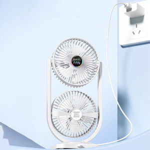 Настільний вентилятор S30 Dual-Fan 3000mAh – Білий
