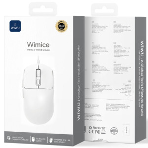 Мышь проводная WIWU WM111 Wired Mouse – Белый