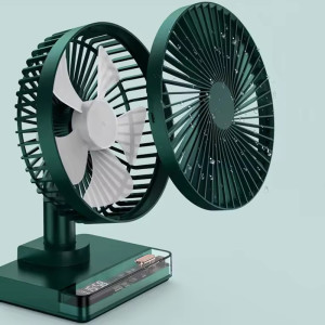 Настольный вентилятор DF11-B with clock 7200 mAh – Зеленый