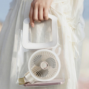 Портативный вентилятор GF12 с зажимом+LED 5400mAh – Белый