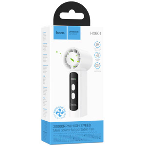 Портативный вентилятор Hoco HX601 handheld folding fan 3000 mAh – Белый
