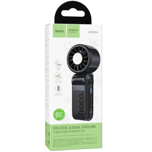 Портативный вентилятор Hoco HX604 handheld folding fan 3000 mAh – Темно-синий