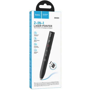 Лазерная указка Hoco GM203 Touch + стилус 180mAh – Черный