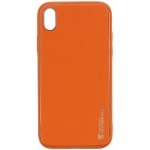 Кожаный чехол Xshield для Apple iPhone X / XS (5.8") – Оранжевый