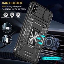 Ударопрочный чехол Camshield Army Ring для Apple iPhone X / XS (5.8") – Черный