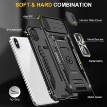 Ударопрочный чехол Camshield Army Ring для Apple iPhone X / XS (5.8") – Черный