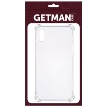 TPU чехол GETMAN Ease logo усиленные углы для Apple iPhone X / XS (5.8") – Бесцветный (прозрачный)