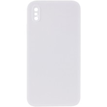 Silicone Case Square Full Camera Protective (AA) NOLOGO для Apple iPhone X / XS (5.8") – Білий