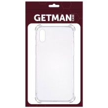 TPU чехол GETMAN Ease logo усиленные углы для Apple iPhone X / XS (5.8") – Прозрачный