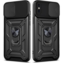 Ударостійкий чохол Camshield Serge Ring для Apple iPhone X / XS (5.8") – Чорний