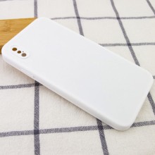 Silicone Case Square Full Camera Protective (AA) NOLOGO для Apple iPhone X / XS (5.8") – Білий