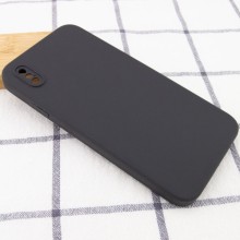 Silicone Case Square Full Camera Protective (AA) NOLOGO для Apple iPhone X / XS (5.8") – Сірий