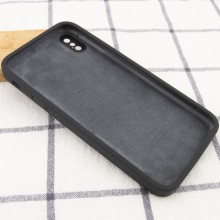 Silicone Case Square Full Camera Protective (AA) NOLOGO для Apple iPhone X / XS (5.8") – Сірий