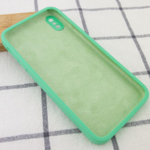 Чехол Silicone Case Square Full Camera Protective (AA) NOLOGO для Apple iPhone X / XS (5.8") – Зеленый