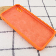 Чехол Silicone Case Square Full Camera Protective (AA) NOLOGO для Apple iPhone X / XS (5.8") – Оранжевый