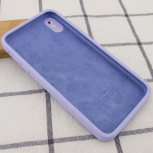 Чехол Silicone Case Square Full Camera Protective (AA) NOLOGO для Apple iPhone X / XS (5.8") – Сиреневый