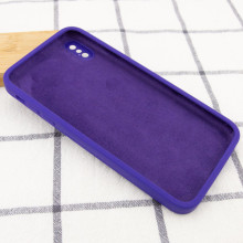 Чехол Silicone Case Square Full Camera Protective (AA) NOLOGO для Apple iPhone X / XS (5.8") – Фиолетовый