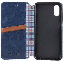 Кожаный чехол-книжка GETMAN Cubic (PU) для Apple iPhone X / XS (5.8") – Синий