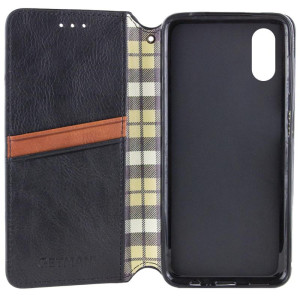 Кожаный чехол-книжка GETMAN Cubic (PU) для Apple iPhone X / XS (5.8") – Черный