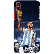 Чохли для iPhone X (Leo чемпіон) (AlphaPrint) (Мессі з кубком)