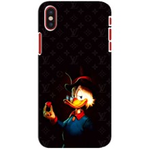 Чехли для iPhone X - Скрудж МакДак Louis Vuitton (PREMIUMPrint) (Скрудж з ботліантом)