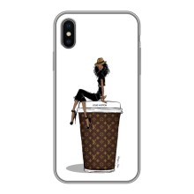 Чохли Луі Вітон для iPhone X (AlphaPrint - LOUIS VUITTON) (кава LOUIS VUITTON)