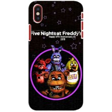 Чехлы Пять ночей с Фредди для Айфон 10 – Лого Фредди
