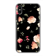 Чехлы с Цветами для iPhone X (VPrint) (Розочки)