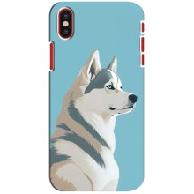 Чохол з Хаскі iPhone X - (AlphaPrint) (Хаскі арт)