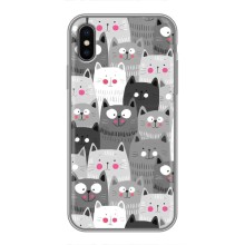 Чохли з Котиками для iPhone X (VPrint) (Мальовані котики)