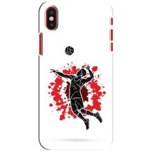 Чехлы с принтом Спортивная тематика для iPhone X – Волейболист