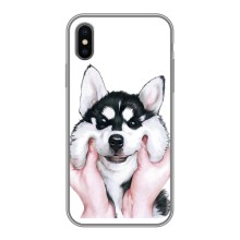 Чохли з собаками для iPhone X (VPrint) (Радісний Хаскі)