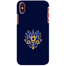 Чохли для iPhone X Укр. Символіка (AlphaPrint) (Квітковий Герб)